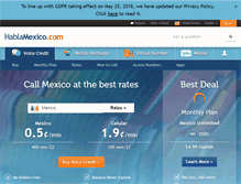 Tablet Screenshot of hablamexico.com
